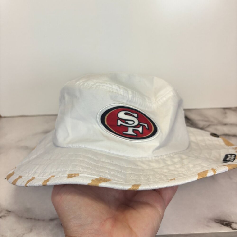 San Francisco 49ers Foco Bucket Hat White Red Gold One Size Unisex NFL